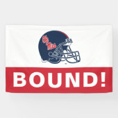 Ole Miss Football Helmet | Dunkelblau Banner (Horizontal)