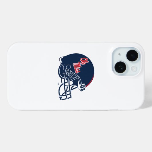Ole Miss Football Helmet | Dunkelblau Case-Mate iPhone Hülle (Rückseite (Horizontal))
