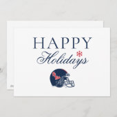 Ole Miss Football Helmet | Dunkelblau Feiertagskarte (Vorne/Hinten)
