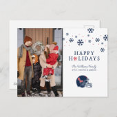 Ole Miss Football Helmet | Dunkelblau Feiertagspostkarte (Vorne/Hinten)