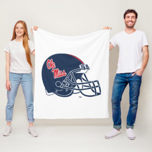 Ole Miss Football Helmet   Dunkelblau Fleecedecke