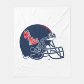 Ole Miss Football Helmet | Dunkelblau Fleecedecke (Vorderseite)