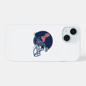 Ole Miss Football Helmet | Dunkelblau iPhone 15 Hülle (Rückseite (Horizontal))