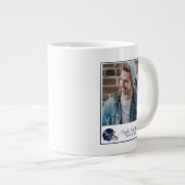 Ole Miss Football Helmet | Dunkelblau Jumbo-Tasse (Vorderseite Rechts)