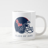 Ole Miss Football Helmet | Dunkelblau Jumbo-Tasse (Rechts)