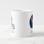 Ole Miss Football Helmet | Dunkelblau Jumbo-Tasse (Vorderseite)