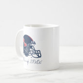 Ole Miss Football Helmet | Dunkelblau Kaffeetasse (Vorderseite Links)