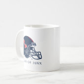 Ole Miss Football Helmet | Dunkelblau Kaffeetasse (Vorderseite Links)