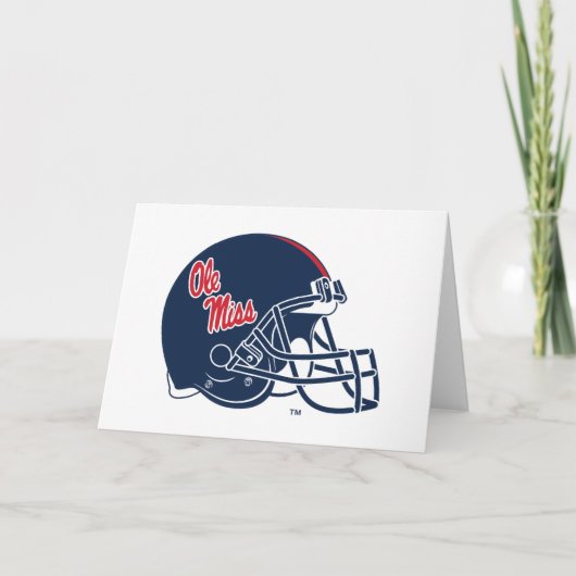 Ole Miss Football Helmet | Dunkelblau Karte (Vorderseite)