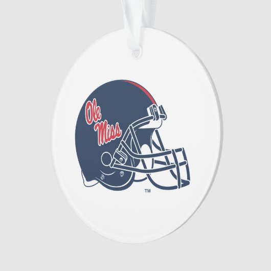 Ole Miss Football Helmet | Dunkelblau Ornament (Vorderseite)