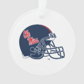 Ole Miss Football Helmet | Dunkelblau Ornament (Vorderseite)