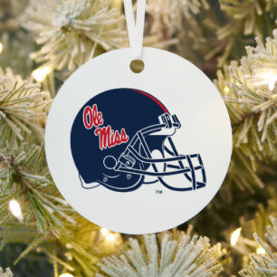 Ole Miss Football Helmet Dunkelblau Ornament Aus Metall