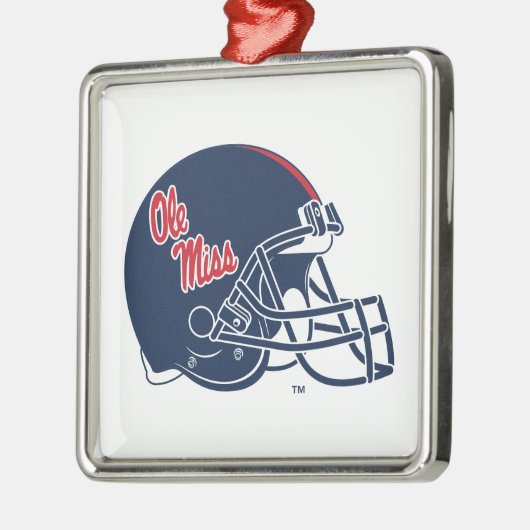 Ole Miss Football Helmet | Dunkelblau Ornament Aus Metall (Links)