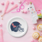 Ole Miss Football Helmet | Dunkelblau Pappteller (Party)