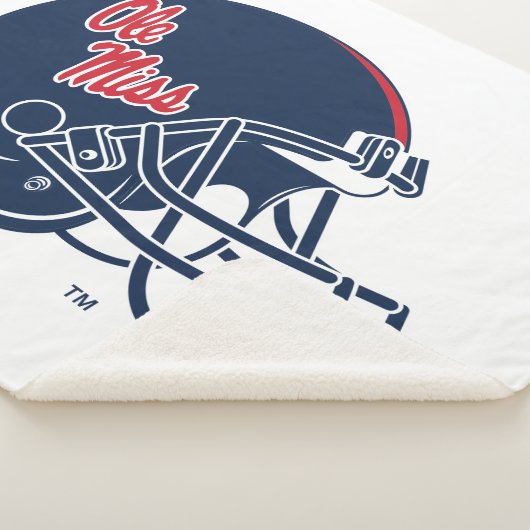 Ole Miss Football Helmet | Dunkelblau Sherpadecke (3/4)