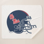 Ole Miss Football Helmet | Dunkelblau Sherpadecke (Vorderseite (Horizontal))