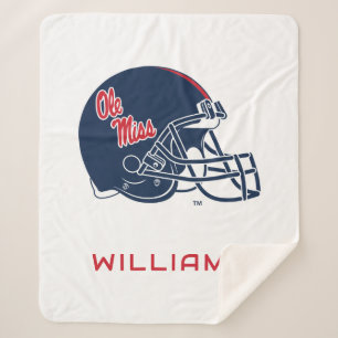 Ole Miss Football Helmet   Dunkelblau Sherpadecke