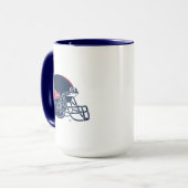 Ole Miss Football Helmet | Dunkelblau Tasse (Vorderseite Links)