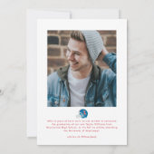 Ole Miss Football Helmet | Light Blue Einladung (Rückseite)