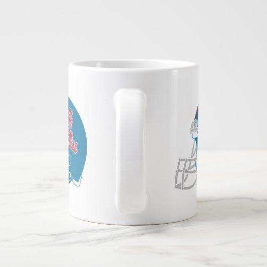 Ole Miss Football Helmet | Light Blue Jumbo-Tasse (Rückseite)