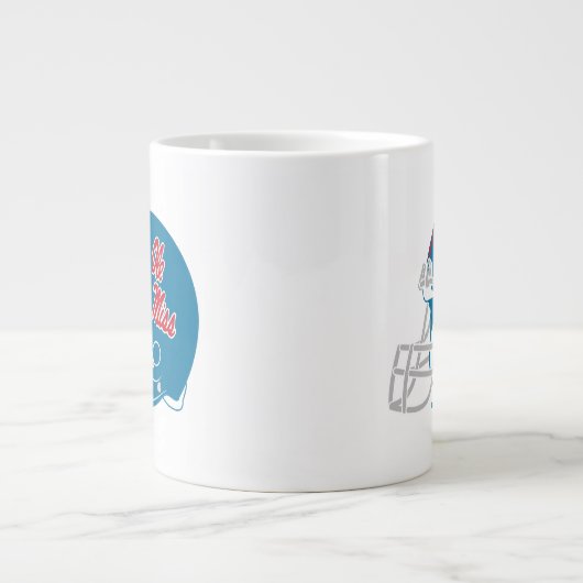 Ole Miss Football Helmet | Light Blue Jumbo-Tasse (Vorderseite)