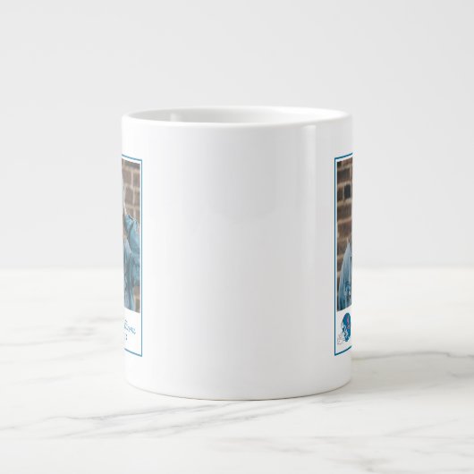 Ole Miss Football Helmet | Light Blue Jumbo-Tasse (Vorderseite)