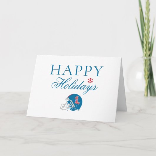 Ole Miss Football Helmet | Light Blue Karte (Vorderseite)