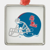 Ole Miss Football Helmet | Light Blue Ornament Aus Metall (Vorne)