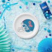 Ole Miss Football Helmet | Light Blue Pappteller (Party)