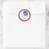 Ole Miss Football Helmet | Light Blue Runder Aufkleber (Tasche)