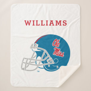 Ole Miss Football Helmet   Light Blue Sherpadecke
