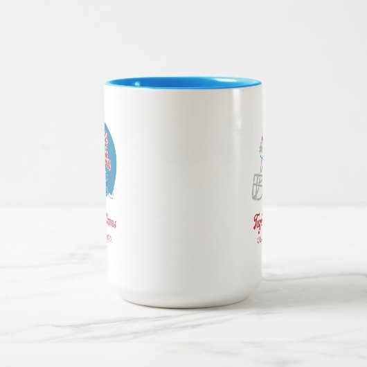 Ole Miss Football Helmet | Light Blue Zweifarbige Tasse (Mittel)