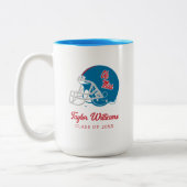Ole Miss Football Helmet | Light Blue Zweifarbige Tasse (Links)