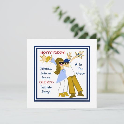 Ole Miss Selfie Einladung (Stehend Vorderseite)