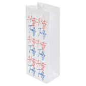 Ole Miss Wine Geschenktasche Geschenktüte Für Weinflaschen (Rückseite Schrägansicht)