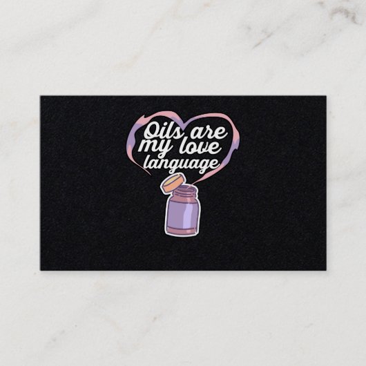 Öle sind meine Liebe Essential Oils Geschenk Visitenkarte (Vorderseite)