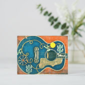 Ole Western Guitar Postcard Postkarte (Stehend Vorderseite)