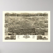 Olean, NY Panoramic Map - 1882 Poster (Vorne)