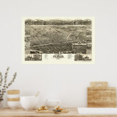 Olean, NY Panoramic Map - 1882 Poster (Küche)