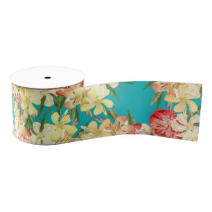 Oleander-BlumenBlumen-tropisches Band Ripsband