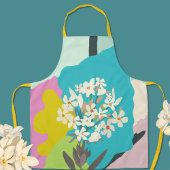 Oleander Floral Color Blocks Modernes Florist Schürze