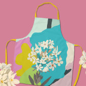 Oleander Floral Color Blocks Modernes Florist Schürze
