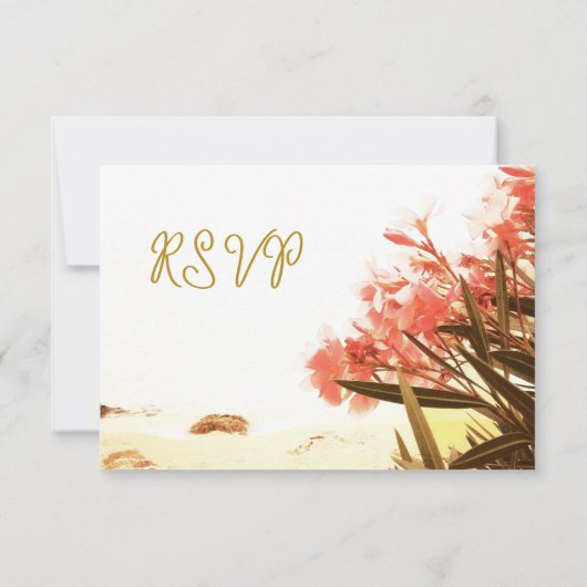 Oleander Floral Menu Choices UAWG Wedding Antwort (Rückseite)