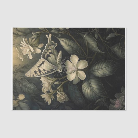 Oleander Magic, Moth in Twilight Seidenpapier (Vorderseite)