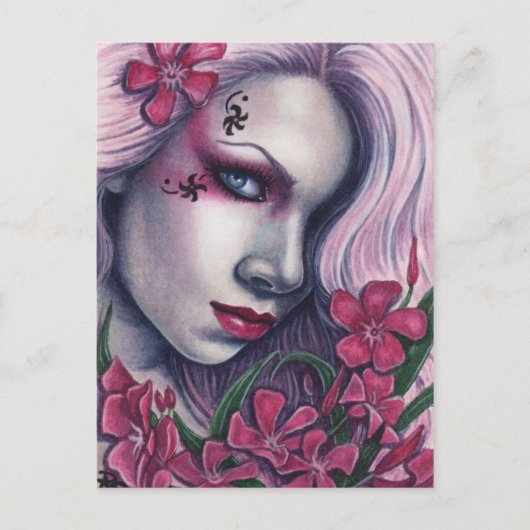 Oleander Pink Hübsche Gifte Postkarte (Vorderseite)