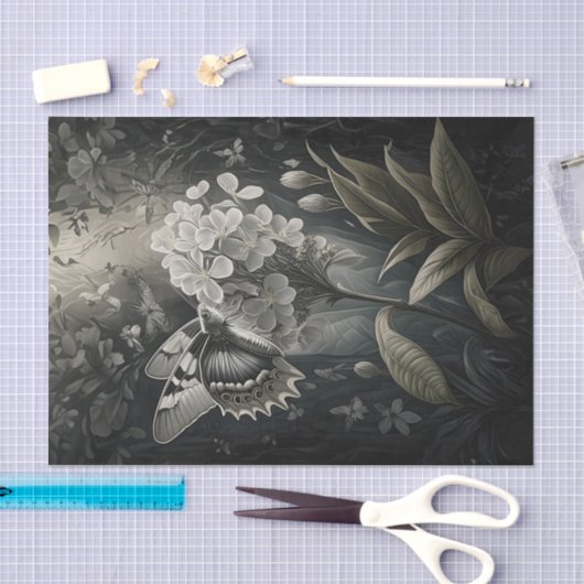 Oleander Träume, Moth in Twilight Seidenpapier (Handwerk)