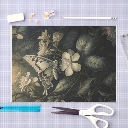 Oleander Träume, Moth in Twilight Seidenpapier (Handwerk)