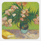 Oleanders, Vincent van Gogh Quadratischer Aufkleber (Vorderseite)