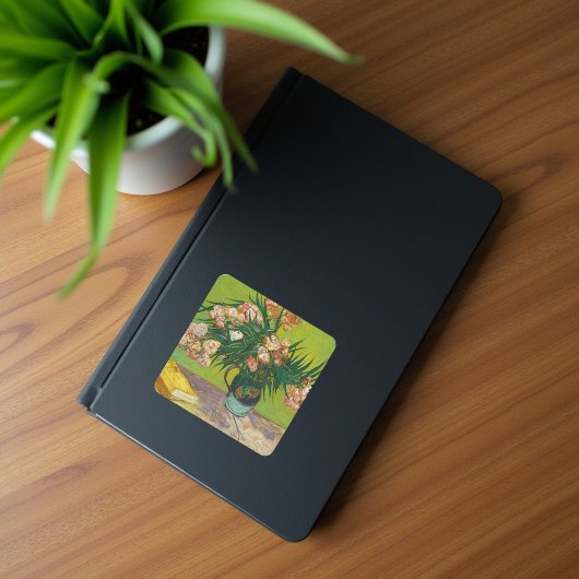 Oleanders, Vincent van Gogh Quadratischer Aufkleber
