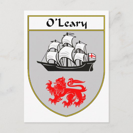 O'Leary Coat of Arms/Familienwappen Postkarte (Vorderseite)